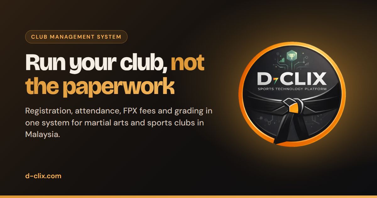 D-Clix | Club Management System for Martial Arts & Sports Clubs in Malaysia